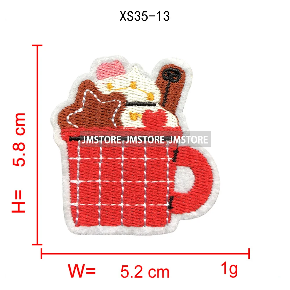 Sweet Christmas Small Size Snowman Santa Cozy Animal Xmas Holiday Gifts Kids Embroidery Appliques Iron on Patches for Clothing