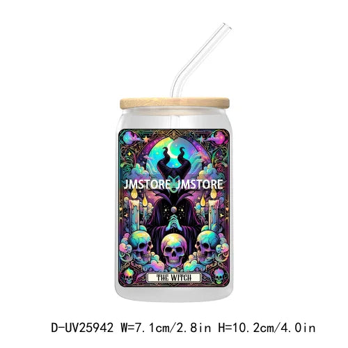 The Witch Tarot Card UV DTF Transfer Stickers Decals For Libbey Cold Cups Mugs Tumbler Waterproof Custom Labels Horror Character