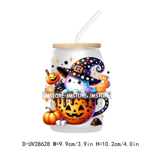 Nightmare Before Coffee Spooky Halloween Skeleton UV DTF Transfer Stickers Decals For Libbey Cold Cup Mug Tumbler Pumpkin Season