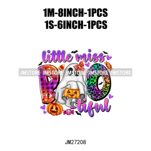 Sweet Spooky Ice Cream Season Ghost Boo Halloween Creepy People Trick Or Treat Candy DTF Iron On Transfers Stickers For T-shirts