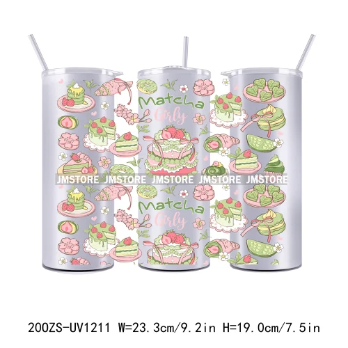 Floral Fruit Bookish Affirmation 20OZ Tumbler Wraps Ready To Ship UV DTF Transfer Stickers Waterproof Prints For Skinny Tumbler