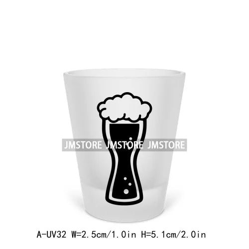 I Need A Huge Glass Of Wine Beer Mugs Alcohol Saying Short Glass Cups Decals UV DTF Transfers Stickers Waterproof DIY Craft