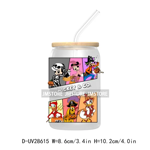 Cartoon Halloween Trick Or Treat UV DTF Transfer Stickers Decals For Libbey Cold Cups Mug Tumbler High Quality Label Hocus Pocus