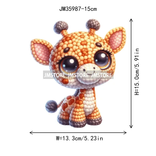 15cm 5.9in Kid Panda Bear Animal Iron On Heat Transfer Sticker For Clothes Printed Vinyl Thermal Applique Washable T-Shirt Decal