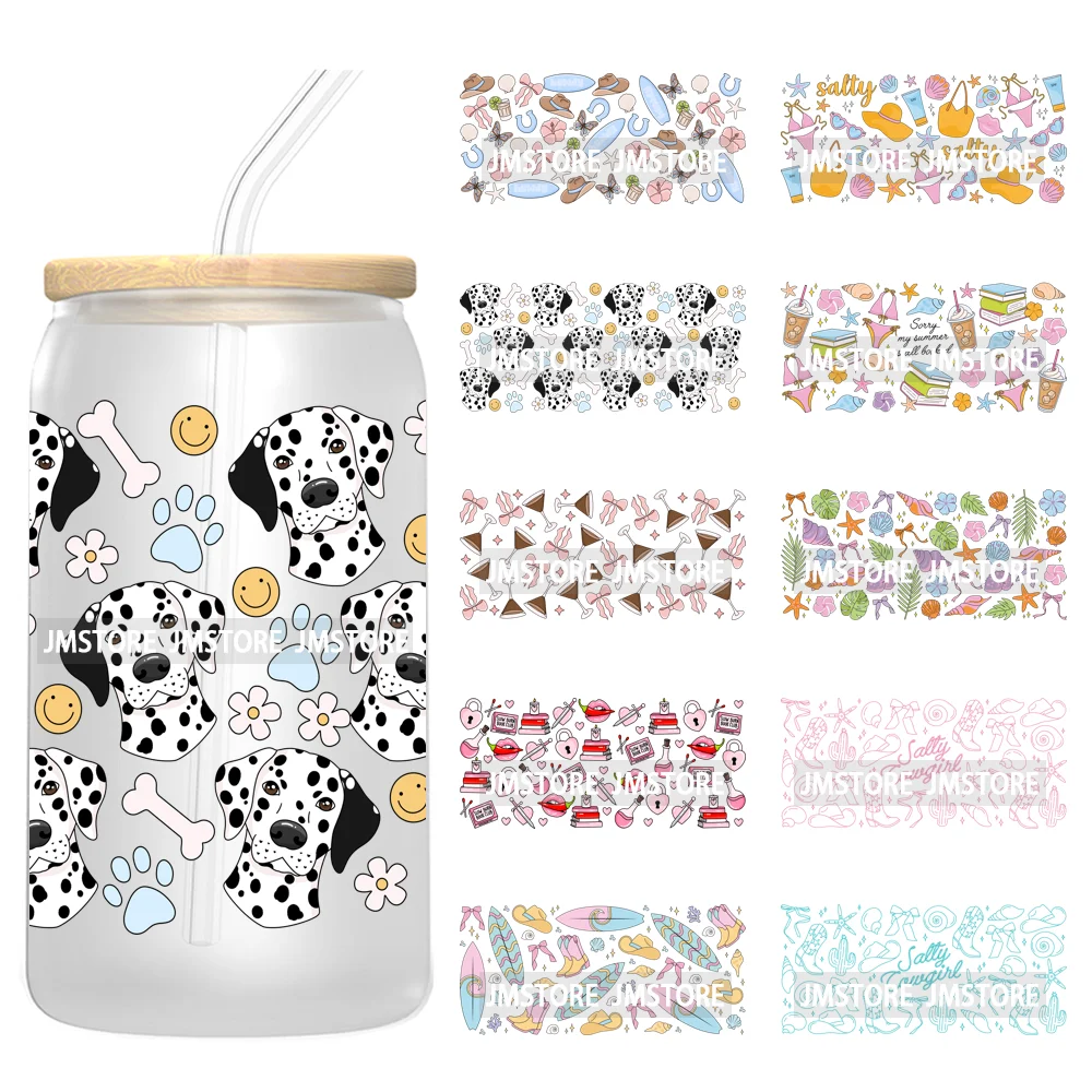 Summer Season Salty Beach UV DTF Stickers Ready to Transfer Cup Wrap Custom Labels DIY Craft For Libbey Can Glass Tumblers Mugs