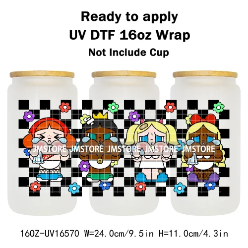 Cartoon Baby Monsters Cry UV DTF Stickers Ready To Transfer Cup Wrap Custom Labels DIY Craft For Libbey Can Glass Tumblers Mugs
