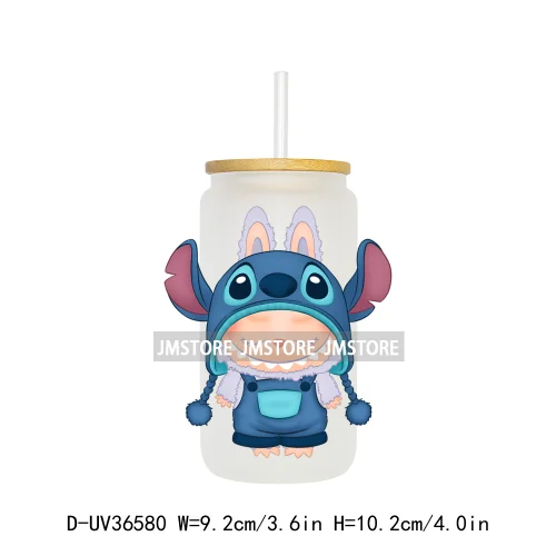 Funny Cartoon Monster Doll In Costume UV Sticker Decals For Libbey Cold Cups Mugs Tumbler Transfer Stickers Waterproof Prints