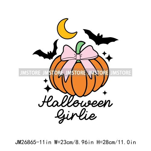 Custom Trick Or Read Ghost Witches Spooky Book Club Decals Bookish Girly Halloween DTF Iron On Transfers Stickers For T-shirts