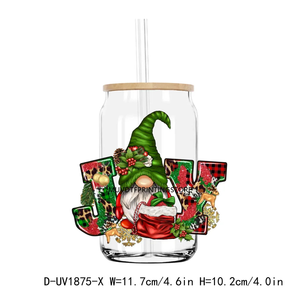 Have a Cup of Cheer Christmas Coffee UV DTF Transfers Stickers Decals For Libbey Cold Cups Mugs Tumbler Waterproof DIY Craft