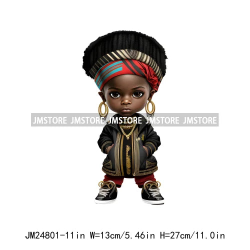 Fashion Kente Headwrap Turban Women Prints Camo Cool Black Hip Hop Boy Iron On DTF Transfers Stickers Ready To Press For Clothes