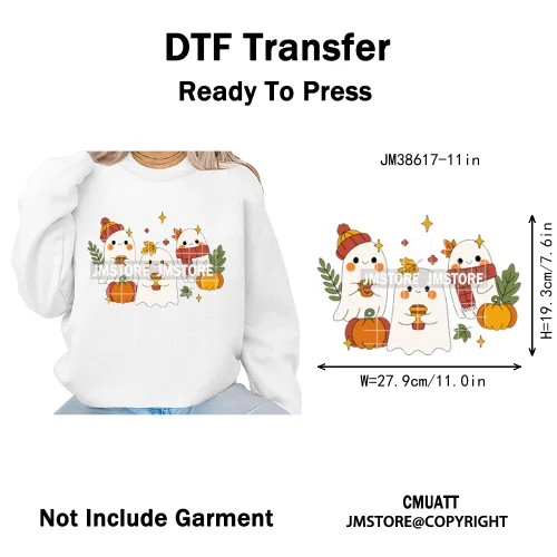Fall Into Reading Sunflower Pumpkin Coquette Autumn Season Vibes Iron on DTF Heat Transfers Stickers Ready to Press for T-shirts