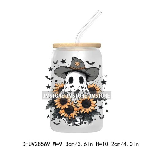 Howdy Fall Western Pumpkin UV DTF Transfer Stickers Decals For Libbey Cold Cups Mugs Tumbler Labels Coquette Bow Cowgirl Boots