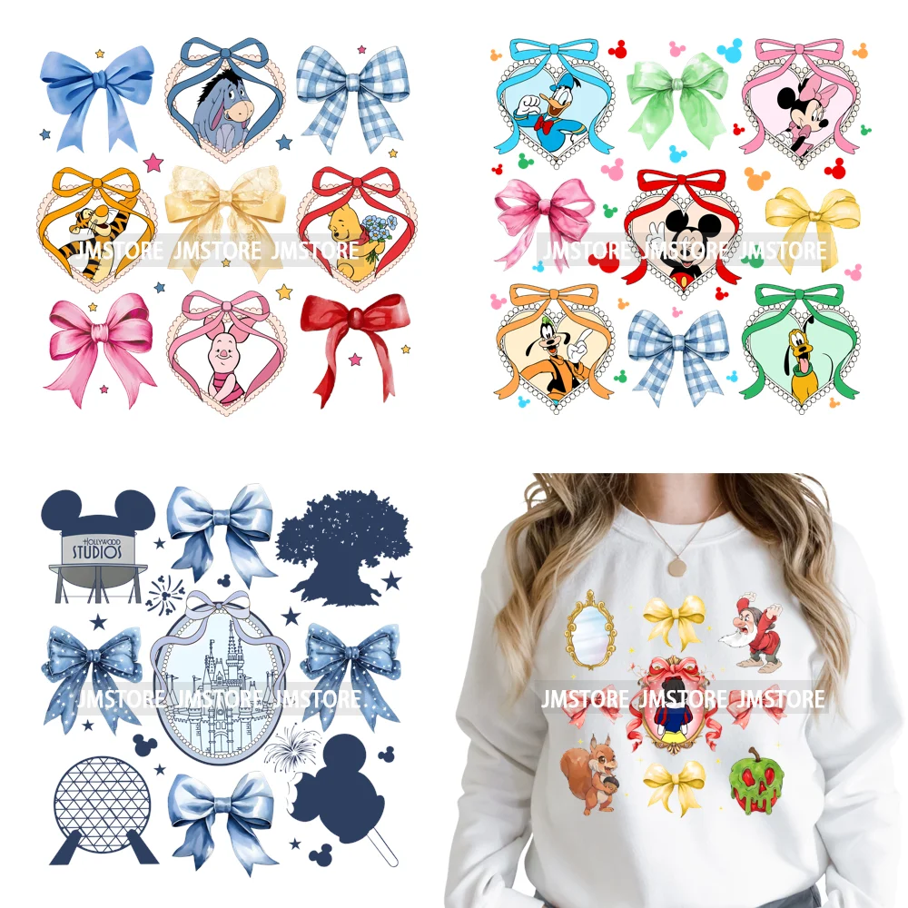 Trendy Girls Mirror Coquette Cartoon Friends Character Trip Holiday Iron on DTF Transfer Stickers Ready to Press for Sweatshirts