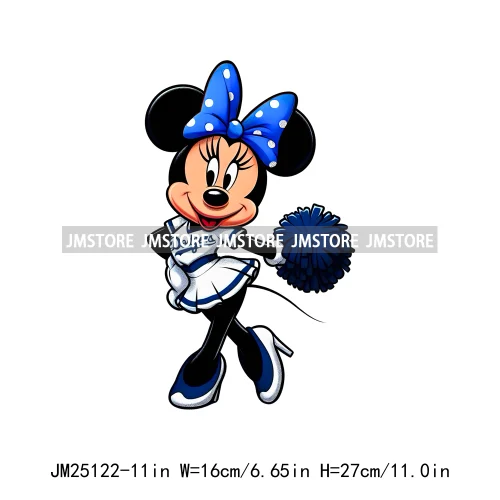 Cartoon Animal Sport Cheer Thermal Designs Baby Pink Mouse Iron On DTF Heat Press Transfers Stickers Ready To Press For Clothes