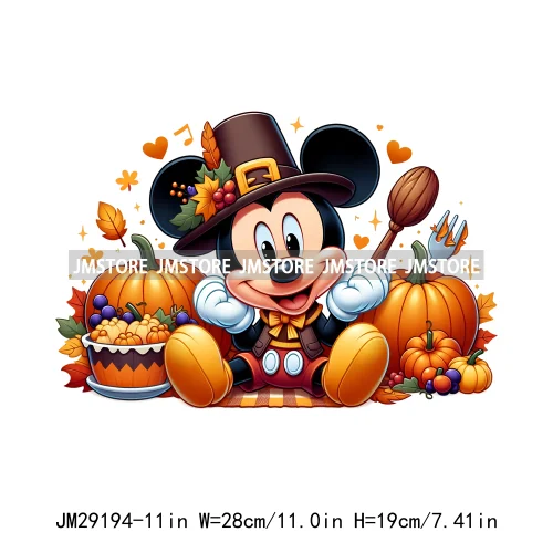 Cartoon Halloween Scary Cute Horror Characters Pumpkin Fall Vibes DTF Iron On Transfers Stickers Ready To Press For Clothing