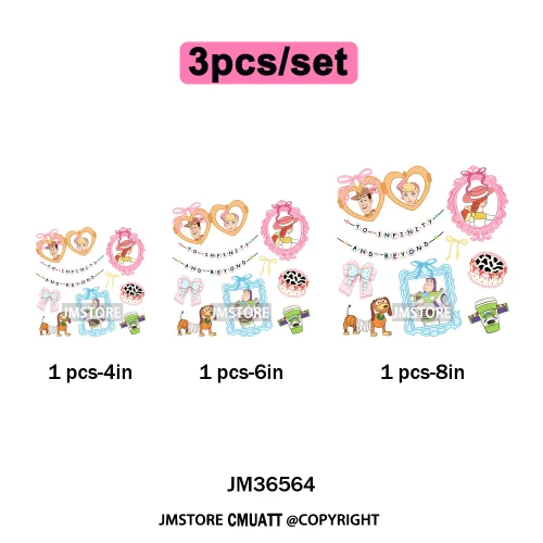 Colorful Animal Coquette Mirror Bracelet Cartoon Character Printing Iron On DTF Transfers Stickers Ready To Press T-shirts Bags
