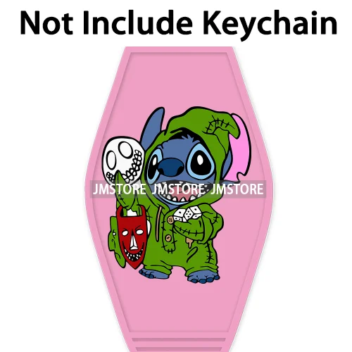 Horror Cartoon Character Halloween High Quality UV DTF Sticker Decal For Motel Hotel Keychain WaterProof Custom Spooky Season