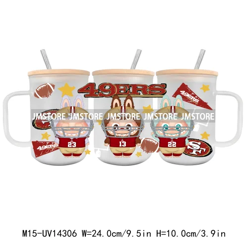 Sports Cartoon Characters UV DTF Cup Wrap Ready To Apply Waterproof High Quality Custom Prints For 15OZ Glass Mug Cup Tumbler