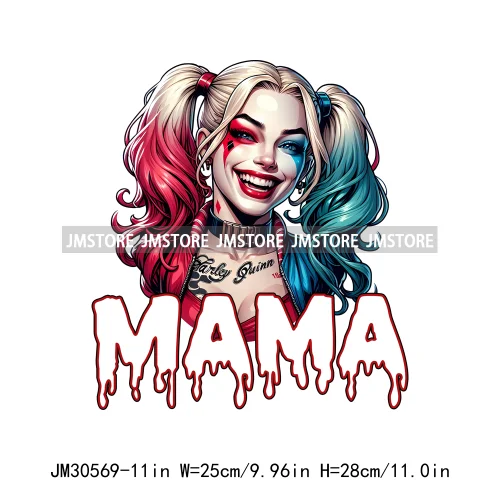 Halloween Spooky Horror Cartoon Mama Character Printing Iron On DTF Transfers Stickers Ready To Press For Sweatshirts