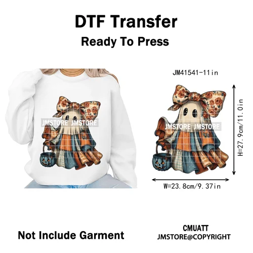 Cute Soda Can Energy Drink Boo Ghost Coquette Spooky Halloween Iron on DTF Washable Transfer Sticker Ready to Press for Clothing