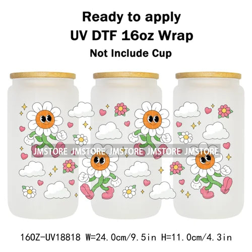 Christmas Bookish Santa Stocking Gifts UV DTF Cup Wrap Ready To Apply Transfer Stickers Waterproof For 16OZ Libbey Glass Can Mug