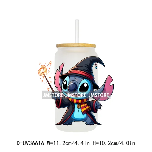 Magic Cartoon Wizard School UV DTF Transfer Stickers Decals Ready To Apply Waterproof For 16OZ Libbey Glass Can Cups Tumbler