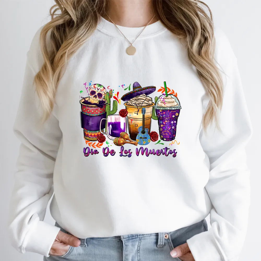 Peace Love Cafecito Cinco De Mayo Printing Decals Mexico Festival Culture Coffee Cup DTF Transfer Ready To Press For Bag Hoodies