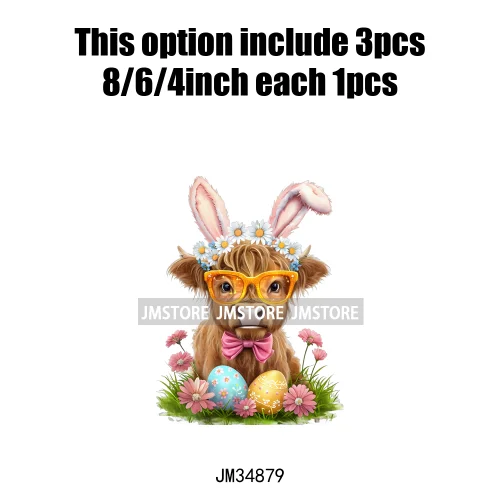 Colorful Howdy Cowboy Boots Western Easter Vibes He Is Risen Cross Bunny Iron On DTF Transfer Sticker Ready To Press For Clothes