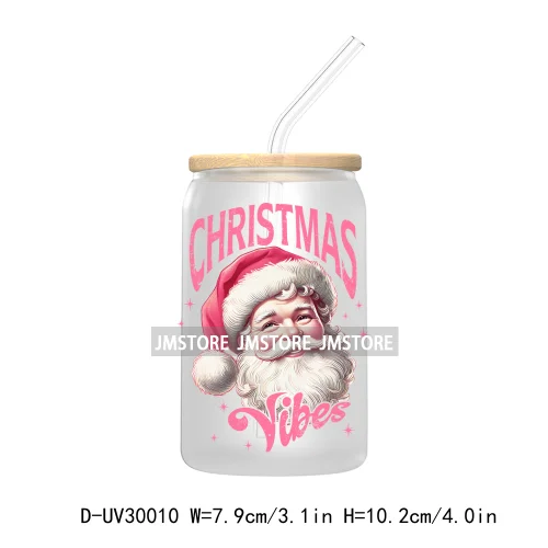 Christmas Cookie Baking Crew Gingerbread Man UV DTF Transfer Sticker Decal For Libbey Cold Cup Mug Tumbler Jesus Christmas Cross