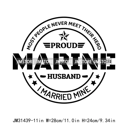 Happy Proud Marine Family Quotes I Raised Love Mine Military Pride Iron On DTF Transfers Stickers Ready To Press For Hoodies