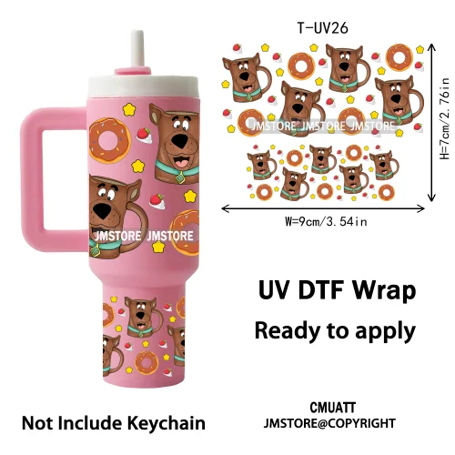 Trendy Cartoon Movies UV DTF Mini Tumbler Keychain Wraps Ready To Press High Quality Wraps UV Stickers for Tumbler Keychain