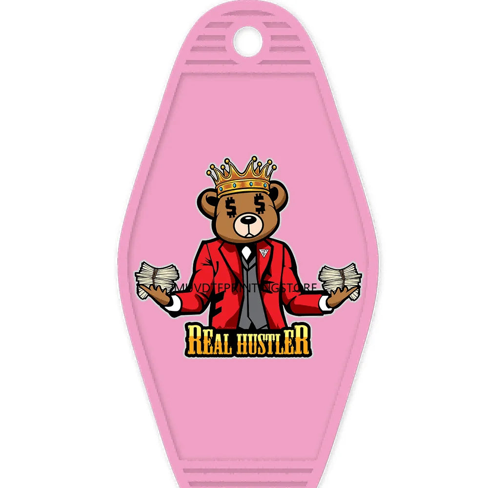 Heartless Teddy Bear High Quality WaterProof UV DTF Sticker For Motel Hotel Keychain Hustle Hard Money Bears