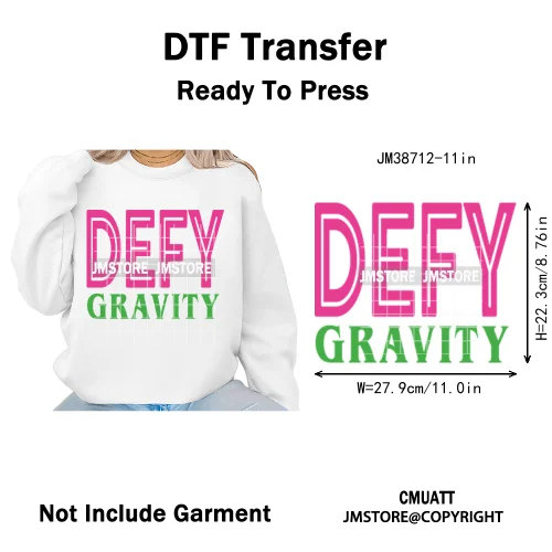 Magic Musical Movies Bad Good Witches Team Pink Green Coquette Iron on DTF Heat Transfers Stickers Ready to Press for T-shirts