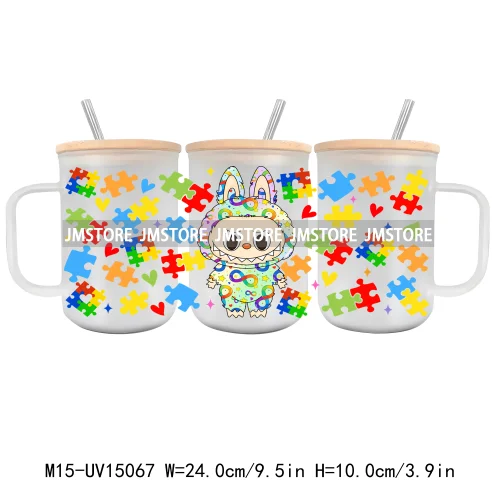 Sports Cartoon Characters UV DTF Cup Wrap Ready To Apply Waterproof High Quality Custom Prints For 15OZ Glass Mug Cup Tumbler