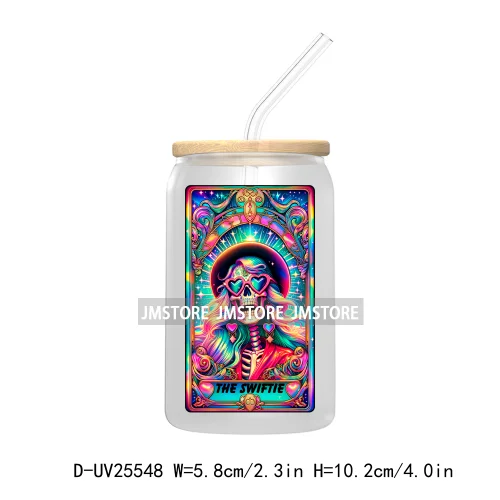 The Crazy Aunt Funny Tarot Card UV DTF Transfer Stickers Decals For Libbey Cold Cups Mugs Durable Waterproof Custom Logo Labels