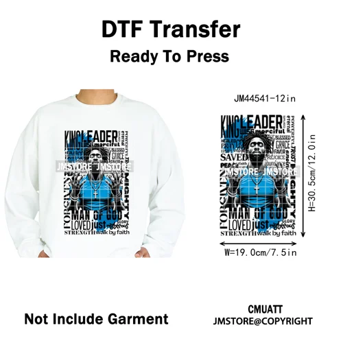 Bible Inspirational Quotes Black Prayer Men of God Religious Iron on Washable DTF Transfers Stickers Ready to Press for Textiles