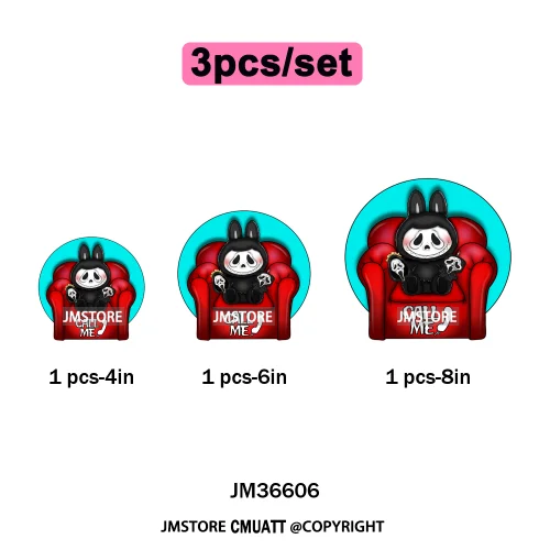 New Coquette Cartoon Monster Friends Costume Girly Kids Love Iron On DTF Transfer Stickers Designs Ready To Press for Clothing