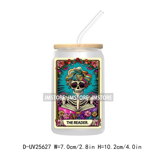 The Witch Tarot Card UV DTF Transfer Stickers Decals For Libbey Cold Cups Mugs Durable Waterproof Custom Logo Label Gothic Vibes