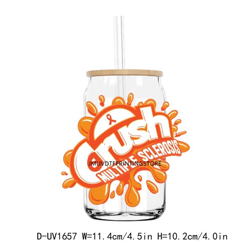 Crush Autism Awareness UV DTF Transfers Stickers Decals For Libbey Cold Cups Mugs Tumbler Waterproof DIY Craft