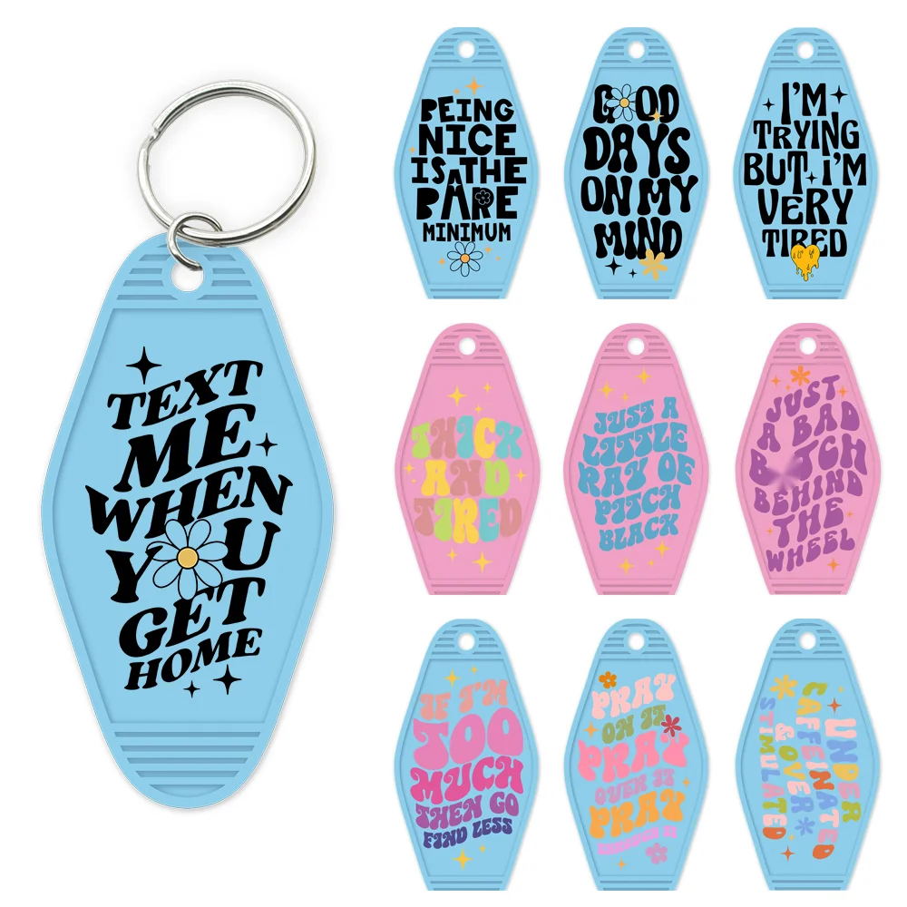 Funny Motivational Quotes High Quality WaterProof UV DTF Sticker For Motel Hotel Keychain Mental Health