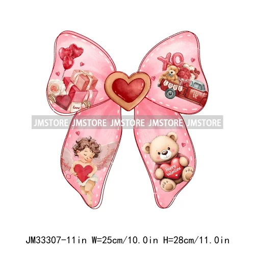 Hello Valentine Christian Jesus Love Floral Coquette Cupid XOXO Iron On DTF Transfer Stickers Ready To Press For Hoodies Bags