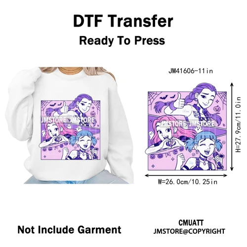 In My Boys Era Ghost Cartoon Anime Movie Kpop Halloween Vibes Iron on DTF Washable Transfers Stickers Ready to Press for Hoodies