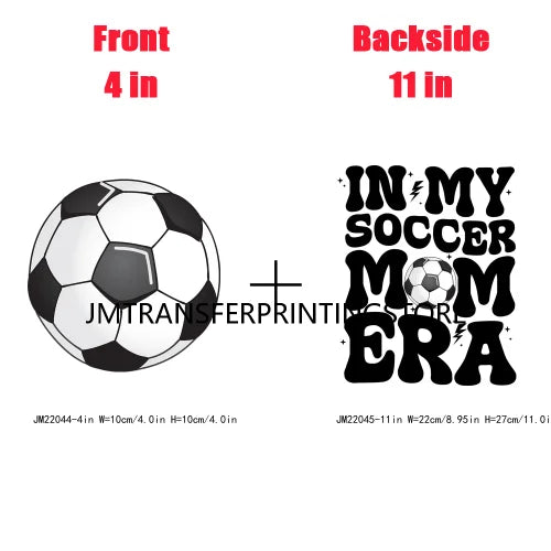 In My Ball Sport Mom Era Mother's Day Faux Glitter Dalmatian Lightning Bolt Soccer Mama DTF Transfer Stickers For Clothing