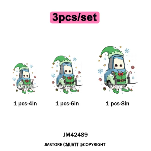 Glasses Cartoon Princess Animal Christmas Brushstroke Festive Vibes Iron on DTF Transfers Stickers Ready to Press for Hoodies