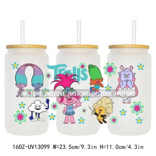 Kids Cartoon Best Friends UV DTF Stickers Ready to Transfer Cup Wrap Custom Labels DIY Craft For Libbey Can Glass Tumblers Mugs