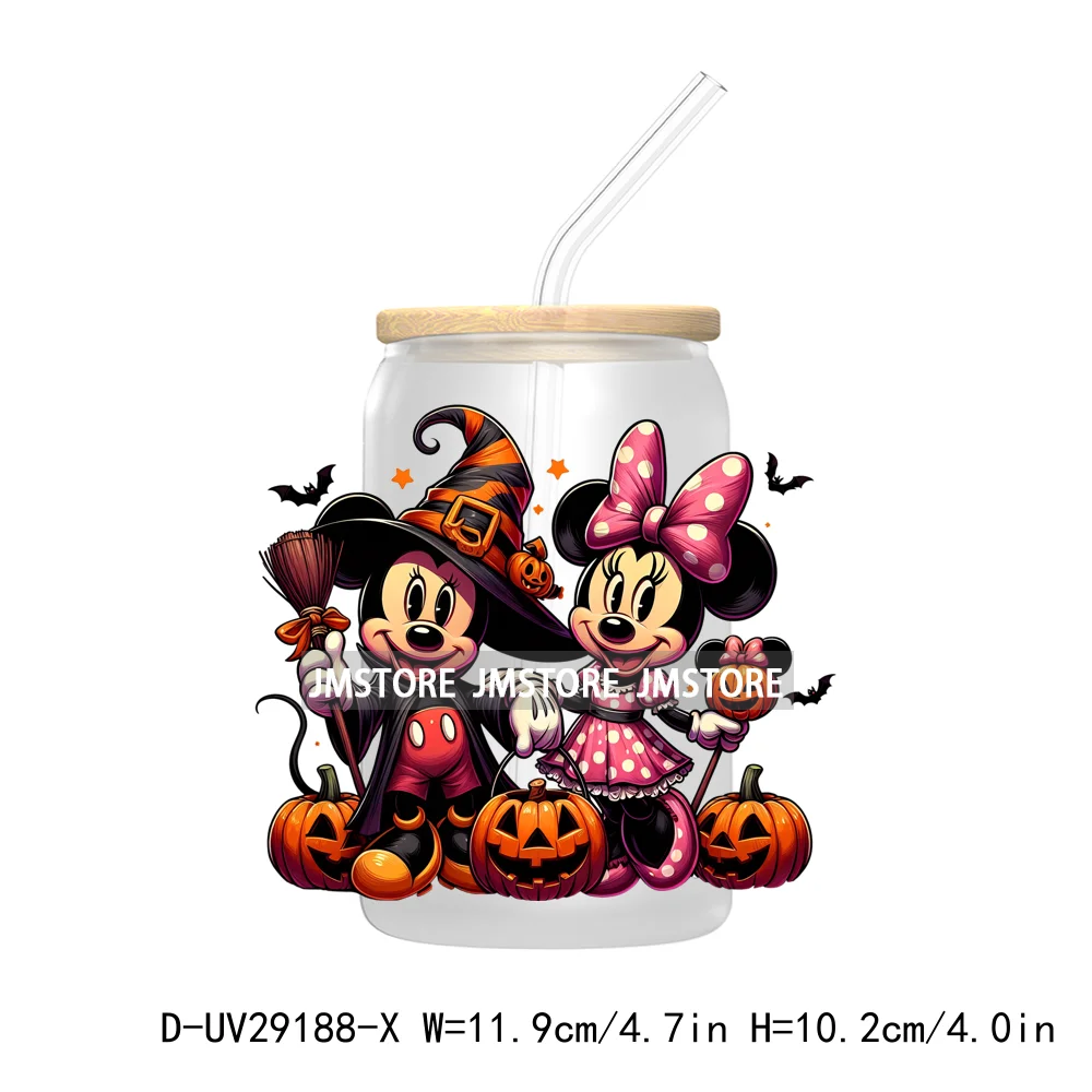 Cute Halloween Horror Characters UV DTF Transfer Stickers Decals For Libbey Cold Cups Mug Tumbler Waterproof Scary Movie Killers