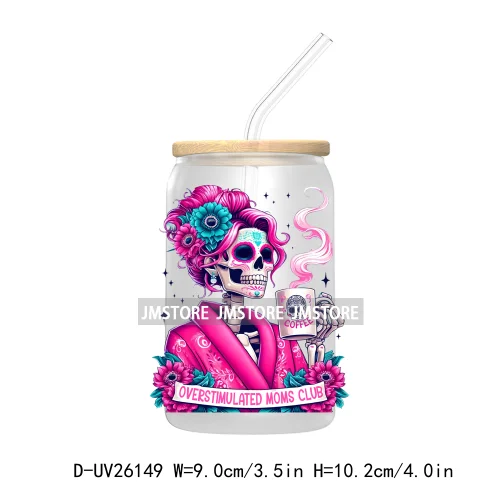 Dog Cat Skeleton Mom UV DTF Transfer Stickers Decals For Libbey Cold Cups Mugs Tumbler Waterproof Custom Logo Labels Mama Life