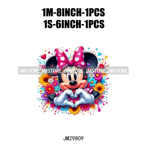 Colorful Splashing Cartoon Characters Friends Printing Iron On DTF Transfers Stickers Ready To Press For Sweatshirt Bags