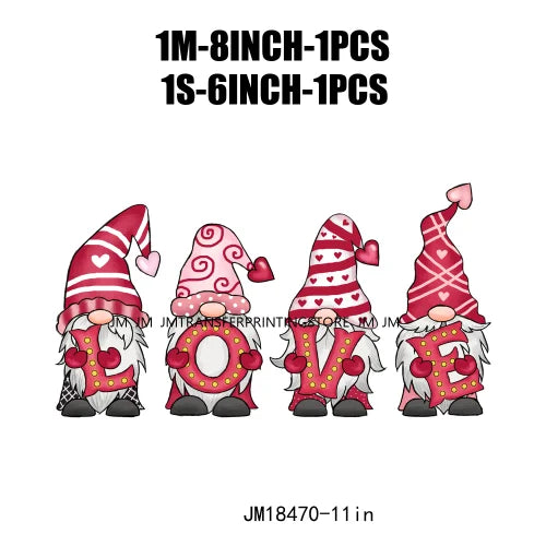 Cupid’s Love Lodge Designs Succa For You Love My Gnomies DTF Western Valentines Quotes Plastisol Transfer Stickers For Clothing