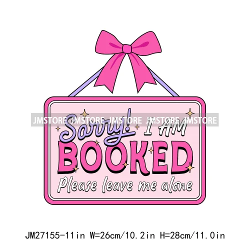 Bookish Girlie Sports Romance Reader Book Tropes Fictional Booktrovert Positive Saying DTF Iron On Transfer Stickers For Clothes